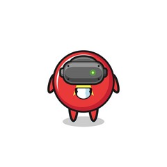 cute vietnam flag using VR headset