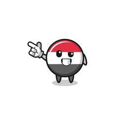 yemen flag mascot pointing top left