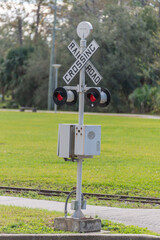 railroad crossing sign