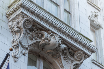 detail of the facade of a building