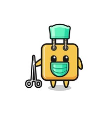 surgeon shopping bag mascot character