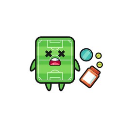 illustration of overdose football field character