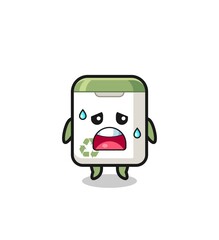 the fatigue cartoon of trash can
