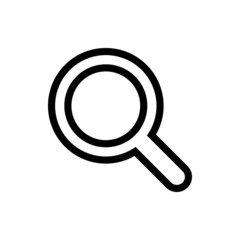 Simple magnifying glass icon. Vector.