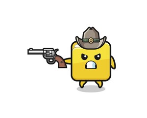 the folder cowboy shooting with a gun