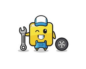 the folder character as a mechanic mascot