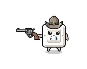 the light switch cowboy shooting with a gun