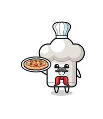 chef hat character as Italian chef mascot