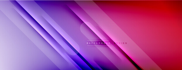 Fototapeta premium Abstract background - lines composition created with lights and shadows. Technology or business digital template. Trendy simple fluid color gradient abstract background with dynamic