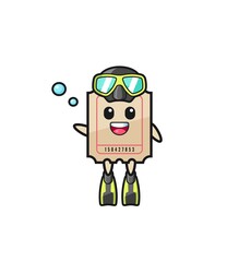 the ticket diver cartoon character