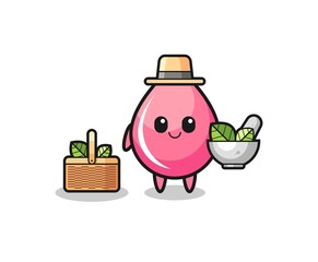 strawberry juice drop herbalist cute cartoon