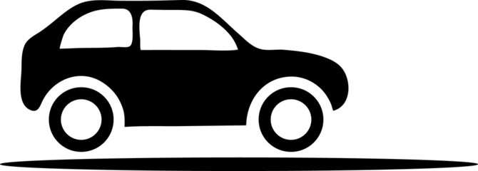 Simple Car Icon Vector. Flat Hatchback symbol..eps