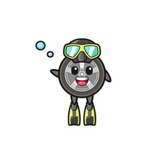 the car wheel diver cartoon character