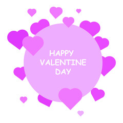 valentine copy space illustration decorated with heart-shaped elements. a vector graphic composition for romantic theme design.