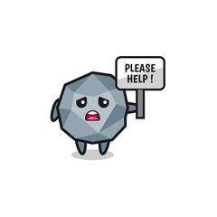 cute stone hold the please help banner