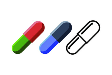 capsule color icon background, can be used as icon, background, t-shirt design, also wallpaper.