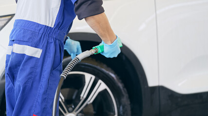 Obraz premium 手洗い洗車 カーコーティング