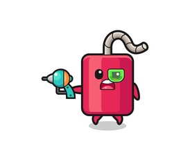 cute dynamite holding a future gun