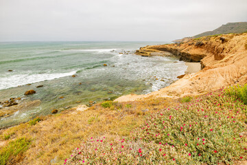 Overcast view of the nature landscape of Cabrillo National Monument