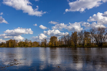 Colorful beautiful Autumn landscaping Scenery