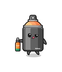 cute spray paint holding mosquito repellent