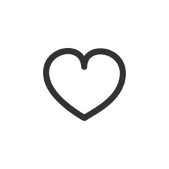 heart or love outline icon or medal on white background