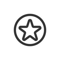 star outline icon or medal on a white background