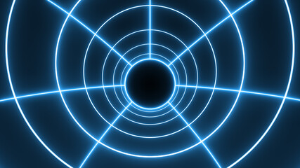 Abstract Neon Circle Lines Zoom Wormhole VJ Loop background