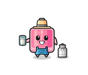 perfume cartoon as the dairy farmer