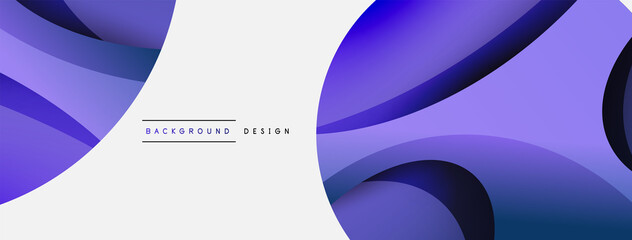 Creative geometric wallpaper. Minimal abstract background. Circle and wave composition vector illustration for wallpaper banner background or landing page