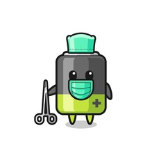 surgeon battery mascot character