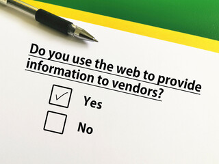 Questionnaire about work