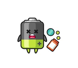 illustration of overdose battery character