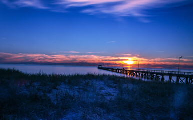 Fototapeta premium Sunset at Semaphore Pier