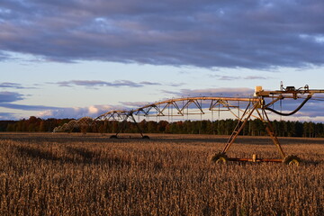 irrigation system in the field