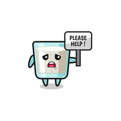 cute milk hold the please help banner