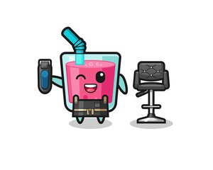 strawberry juice barbershop is holding a trimer