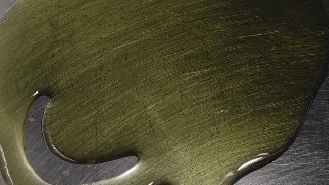 Close-up view, Olive Oil in Saucepan, Cooking Pasta Bolognese - Steady Shot