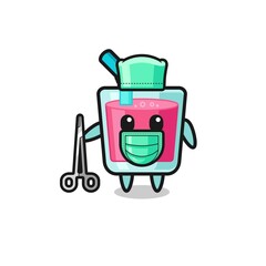 surgeon strawberry juice mascot character