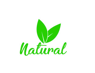 100% natural product icon vector illustration 