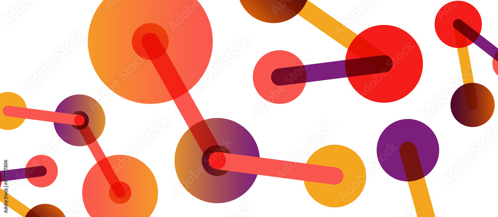Poster network concept abstract background. dots connection. big data idea. business template for wallpaper