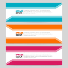Set of abstract web banner design template. Modern creative corporate business, and horizontal advertising banner layout element template for workflow, header, label and presentation.
