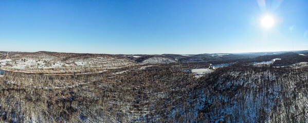 landscape with snow covered mountains pa