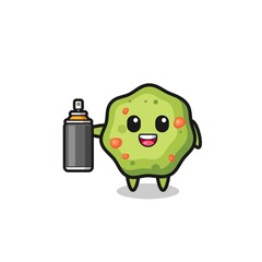 the cute puke as a graffiti bomber