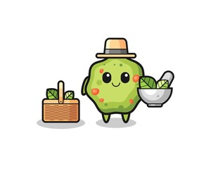 puke herbalist cute cartoon