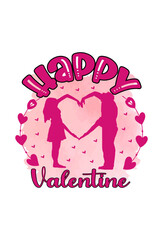 Valentine's T Shirt Design Vector
