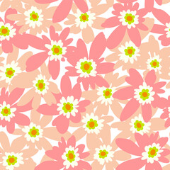 Seamless and impressive cute floral pattern,