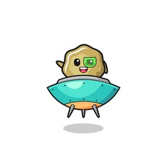 loose stools cartoon riding a future spaceship