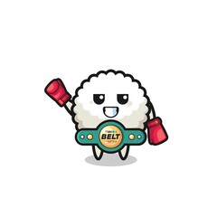 rice ball boxer mascot character