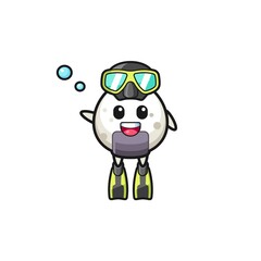 the onigiri diver cartoon character